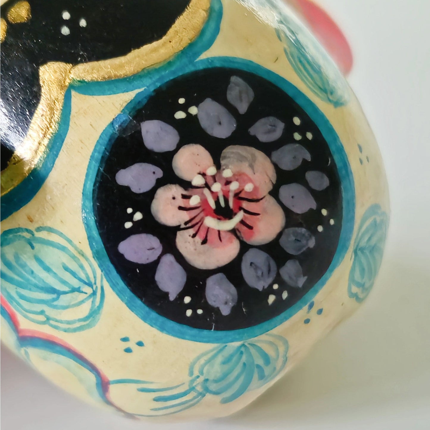 Vintage Hand Painted Russian Nesting Doll Ornament