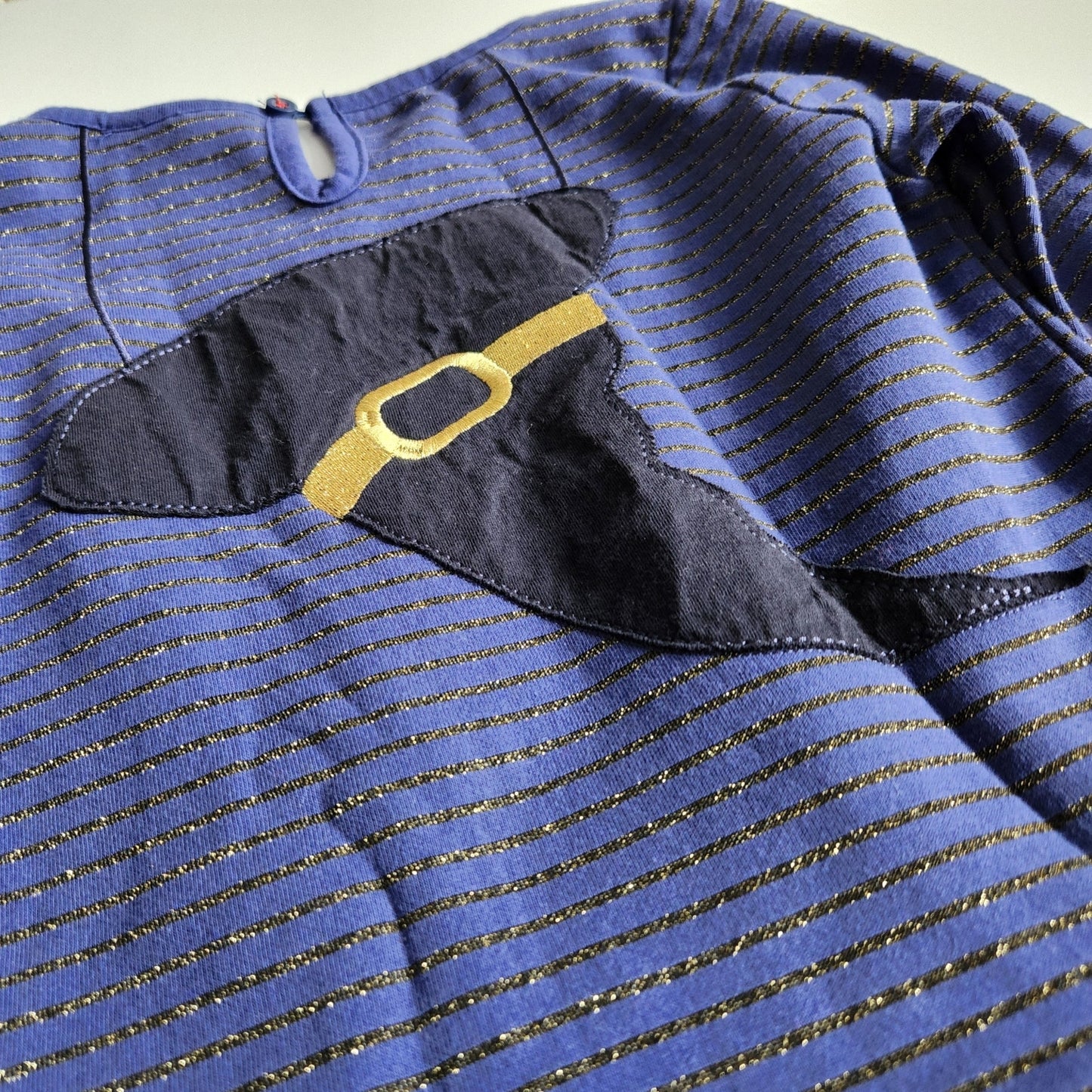 Mini Boden Girls Halloween Witch Dress Tulle Party Starboard Blue Cat Frog Vampire Blood Size 7-8Y