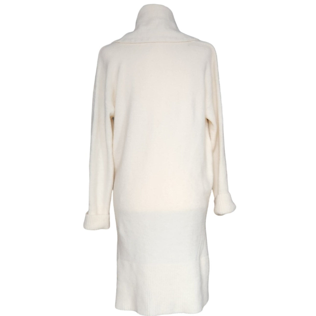 Sonoran Cowl Neck Sweater Dress in Ivory | Women's L | Wool Alpaca Blend