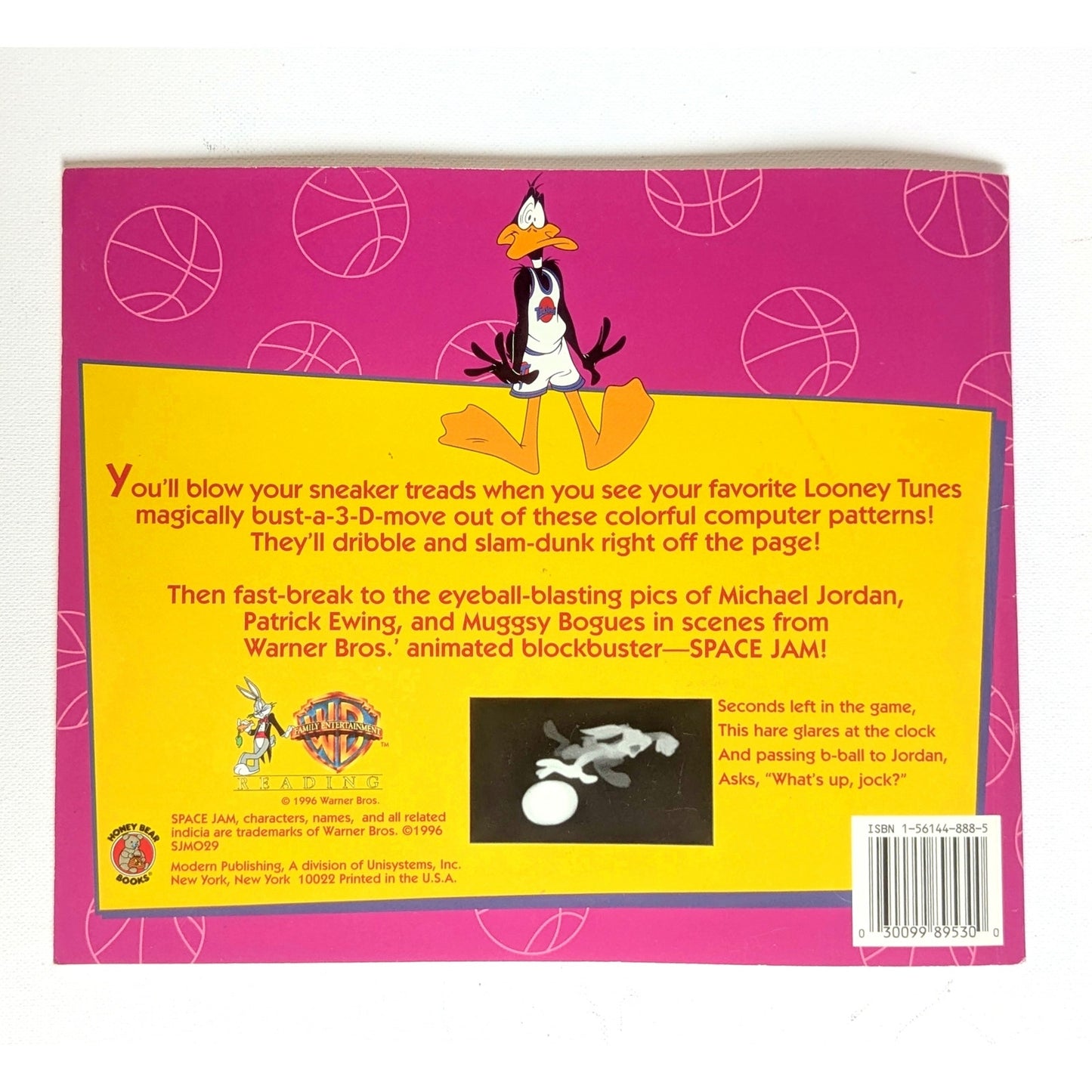 Vintage 1996 Space Jam Magic Eye Book – Invasion of the Monstars – Warner Bros Looney Tunes Michael Jordan 90s Ephemera