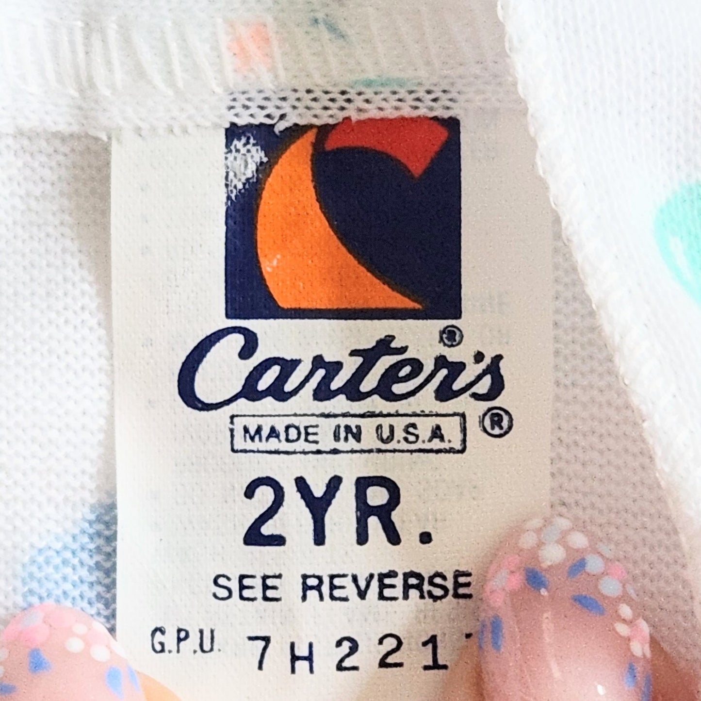 Vintage Carter's 1980s Toddler Pajamas – Long Sleeve Footies with Pastel Ice Cream Cones, Size 2T, Snap-Together 2-Piece Set, Made in USA