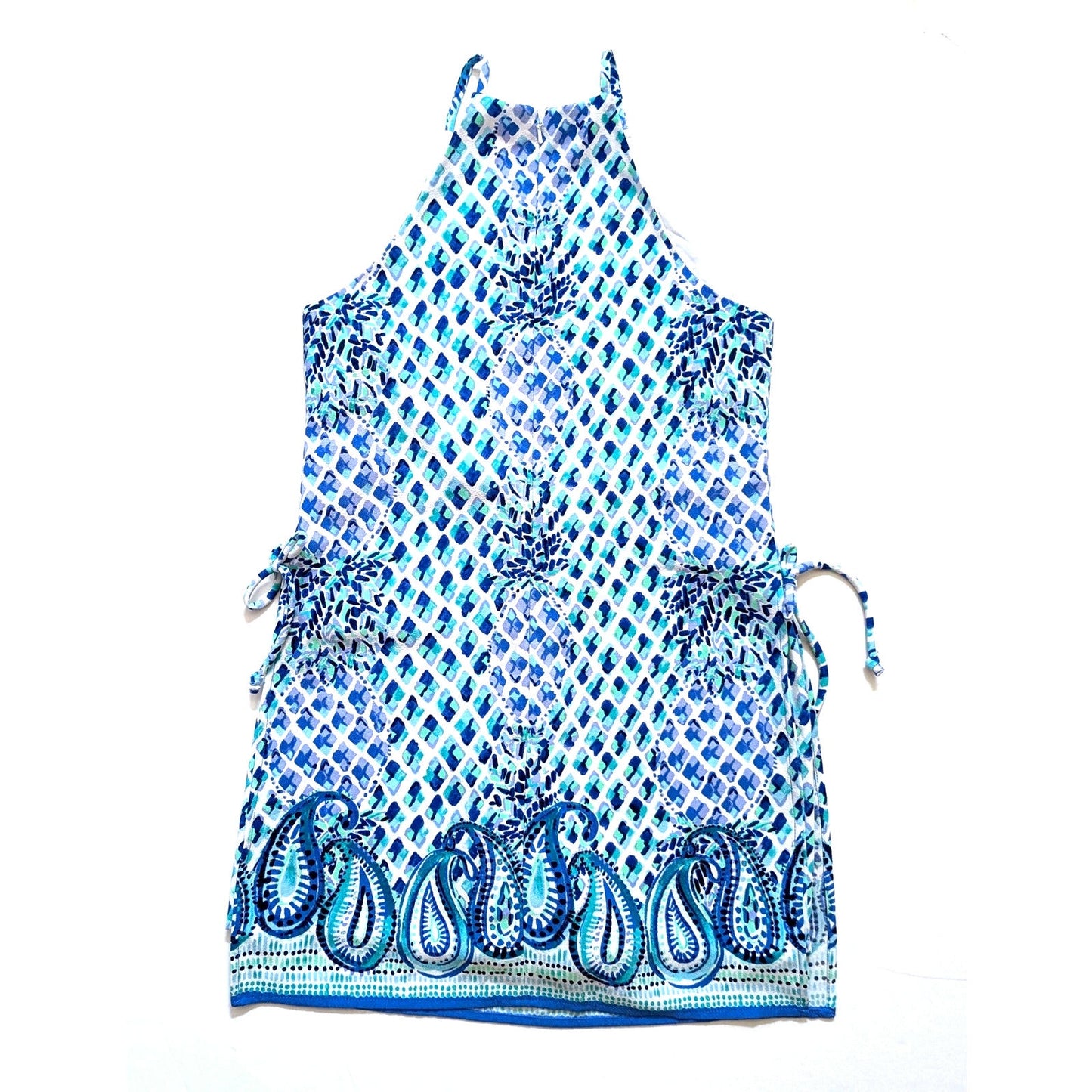 Lilly Pulitzer Women's Pearl Shift Romper Dress Blue White Pineapple Print Size 00