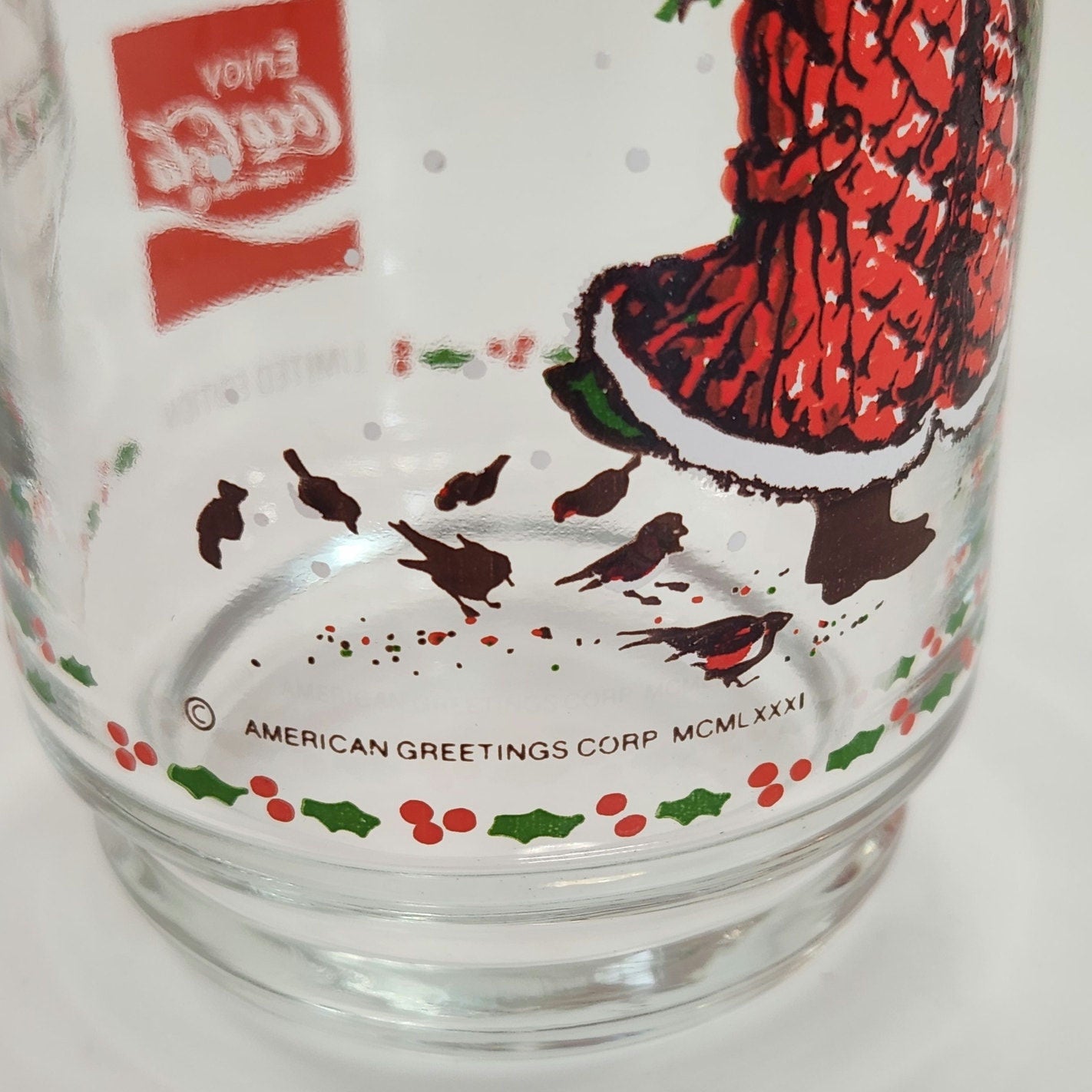 1981 Holly Hobbie Christmas Glasses – Limited Edition Coca-Cola Holiday Collection – Set of 3