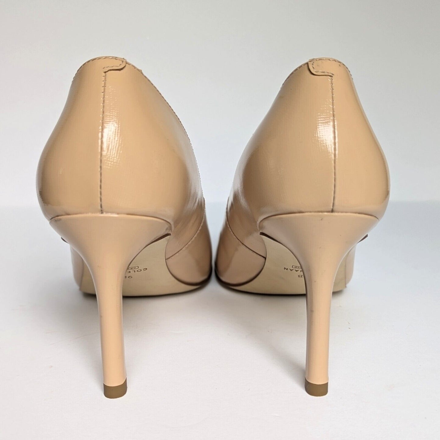 Cole Haan Nude Patent Leather Pumps | Women’s Size 9.5 | Classic Almond Toe Heel