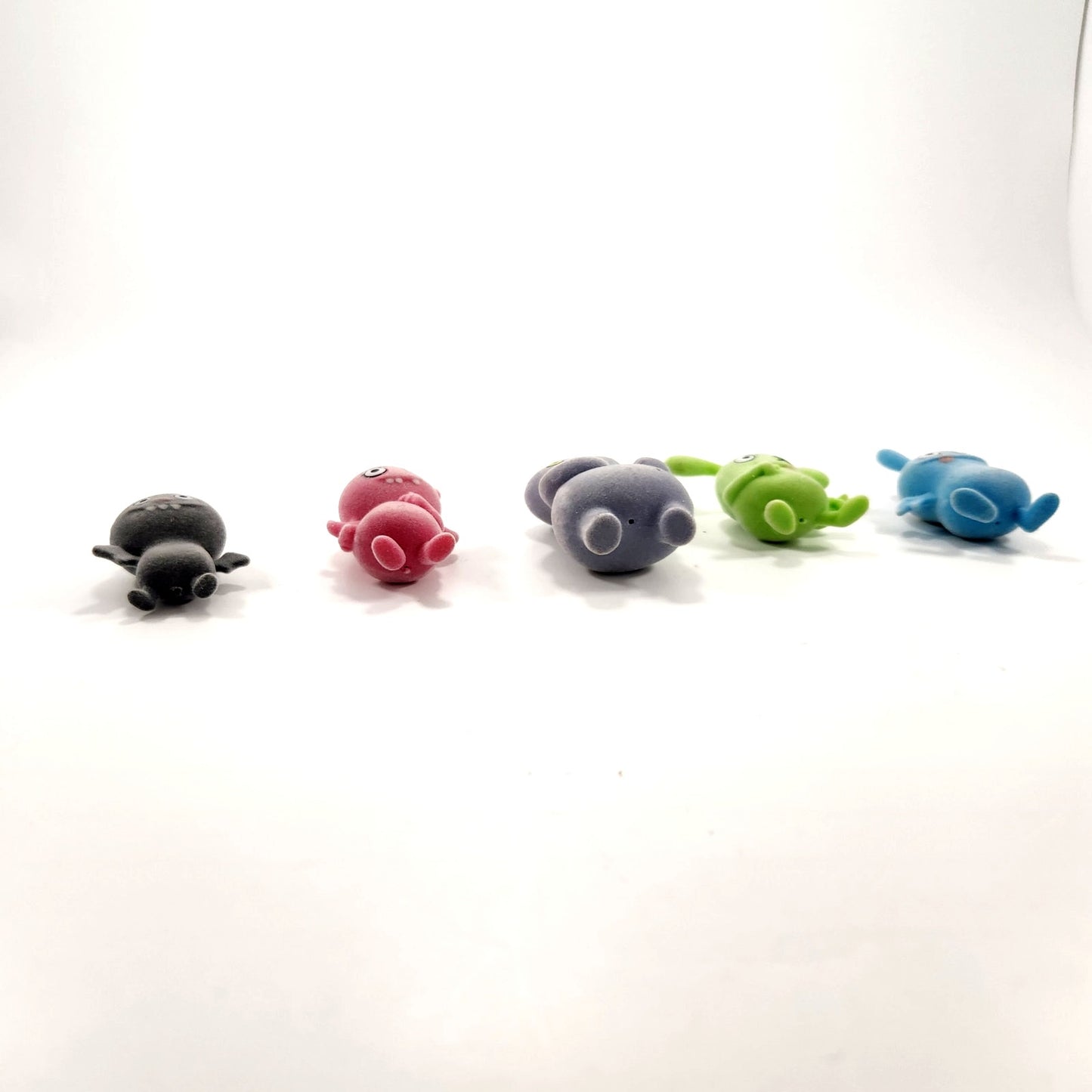 Uglydolls Mini Figures – Set of 5 Flocked Toys – Mixed Colors – Rare Characters