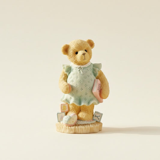 Vintage 1998 Cherished Teddies “Anxiously Awaiting The Arrival” Enesco Figurine