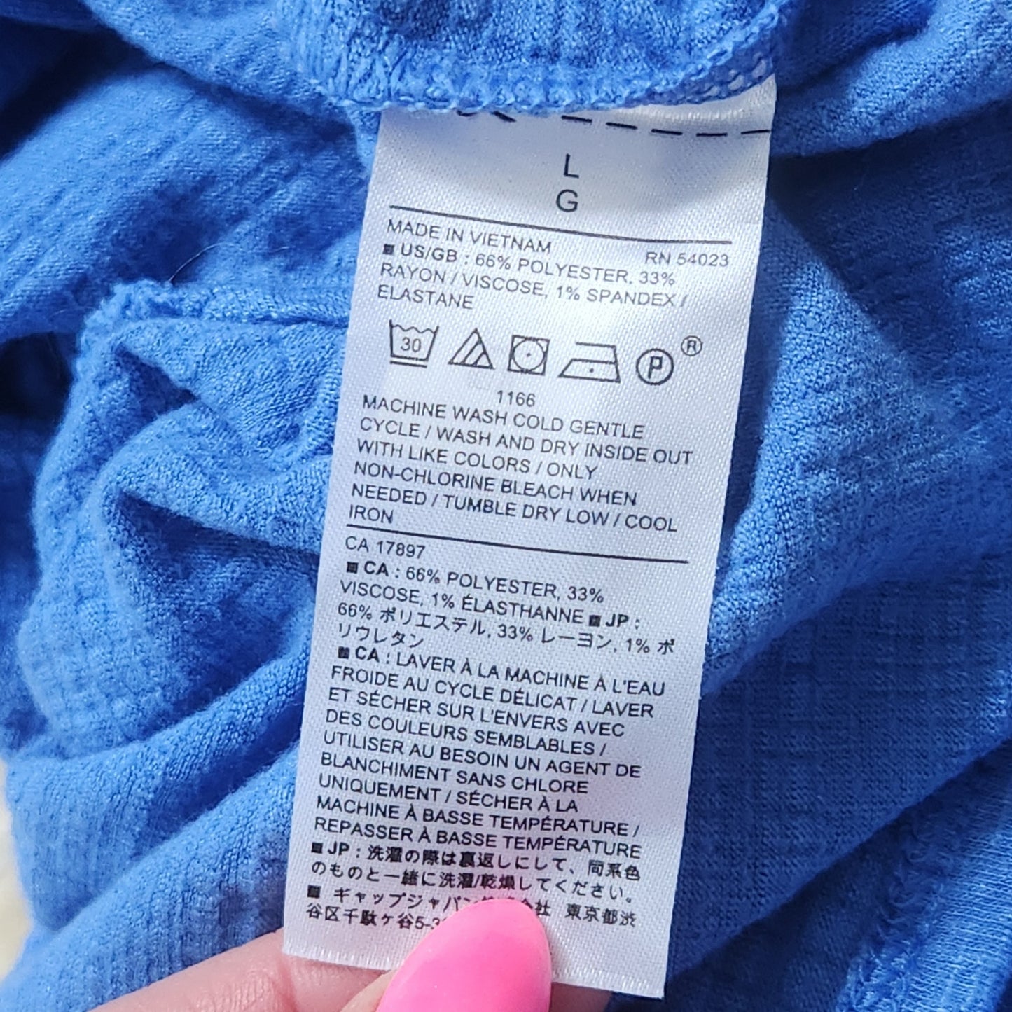 Banana Republic Women's Cornflower Blue Crinkle Wrap Flutter Top Size Large