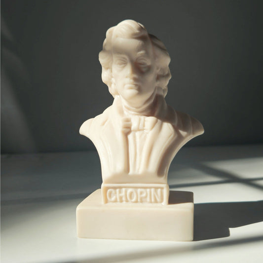 Vintage Halbe Chopin Plastic Bust | 4.5" Composer Figurine | Piano Gift Decor