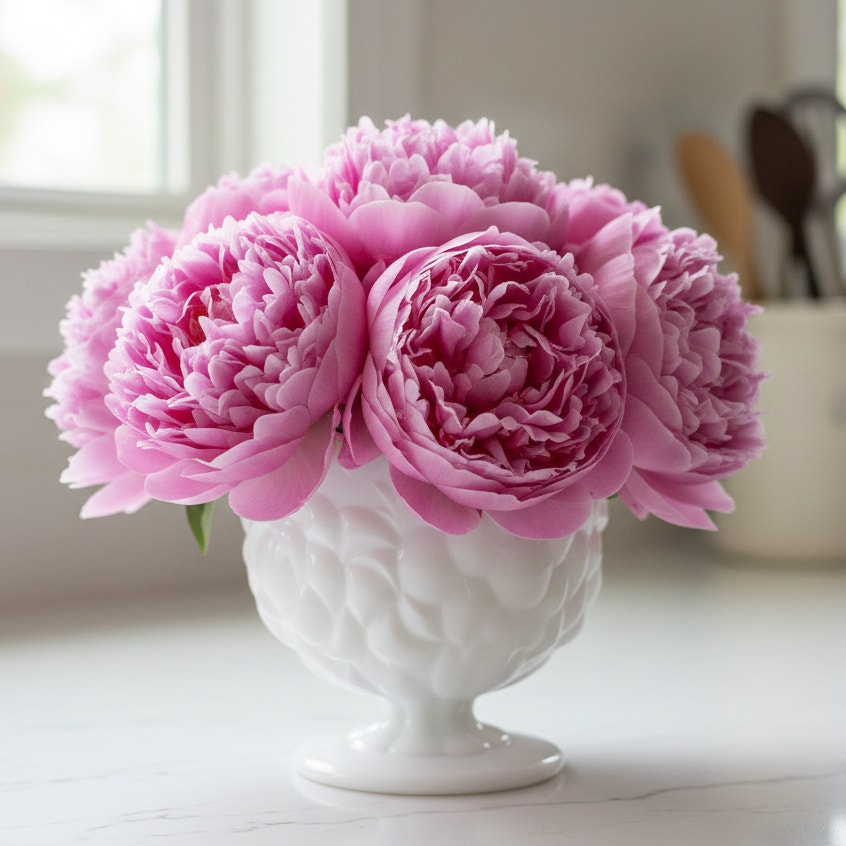 Vintage Milk Glass Pedestal Compote – Grape Pattern 5” Bowl