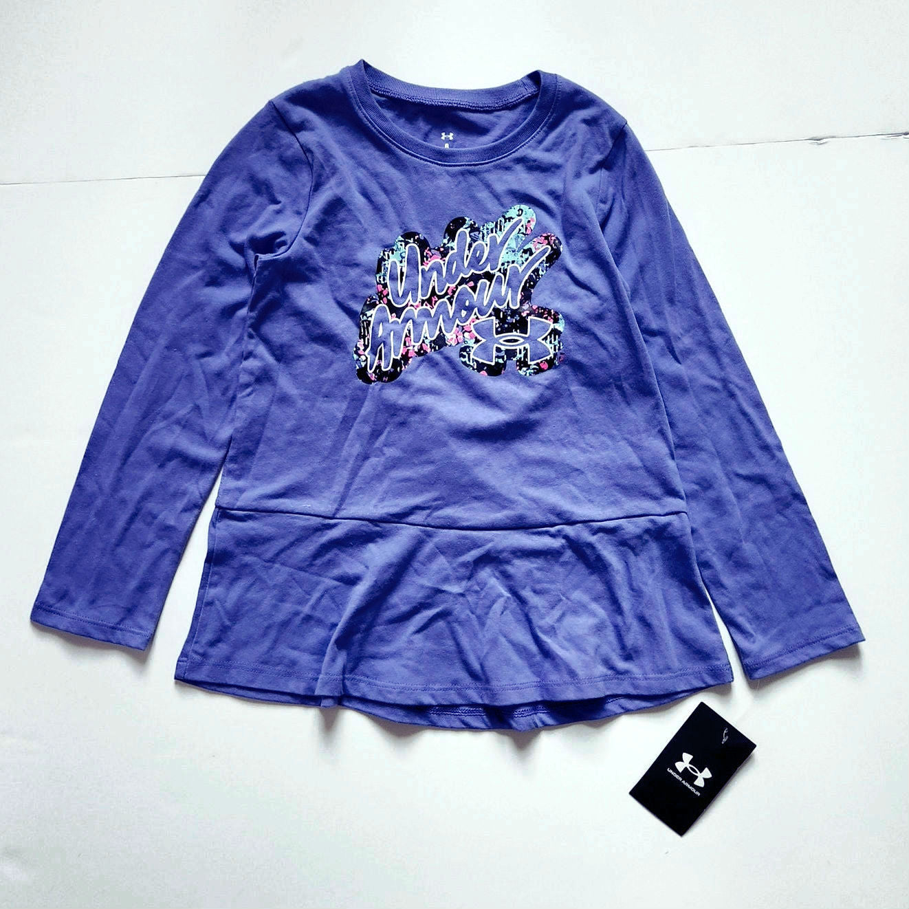 Girls Long Sleeve Peplum Top | Violet Storm | Size 6 NWT