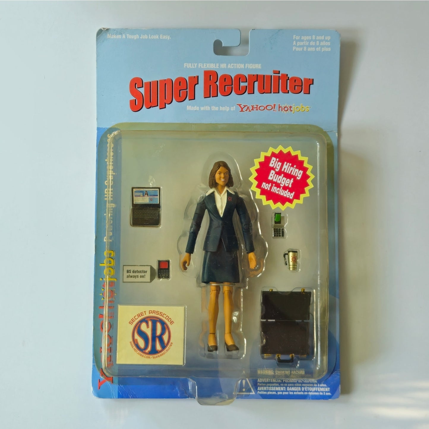 2005 Yahoo! HotJobs Super Recruiter Action Figure | New in Original Packaging | HR Promo Collectible