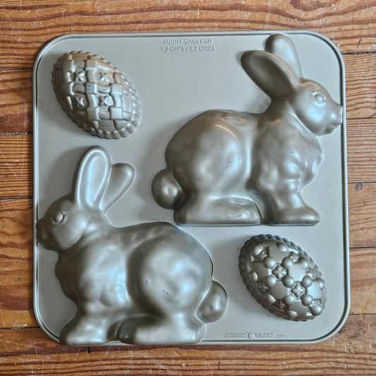 Nordic Ware Bunny Cake Pan — 9.5 Cup · Made in USA · Easter Baking · 4-Cavity