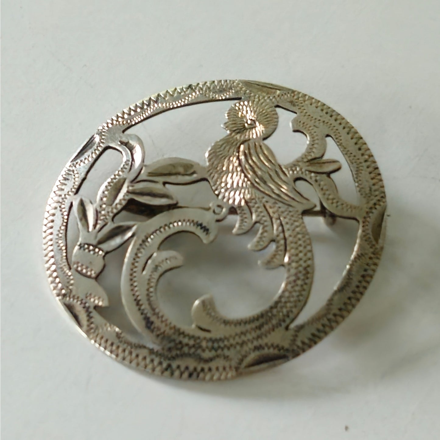 Vintage Guatemalan 900 Silver Bird Brooch