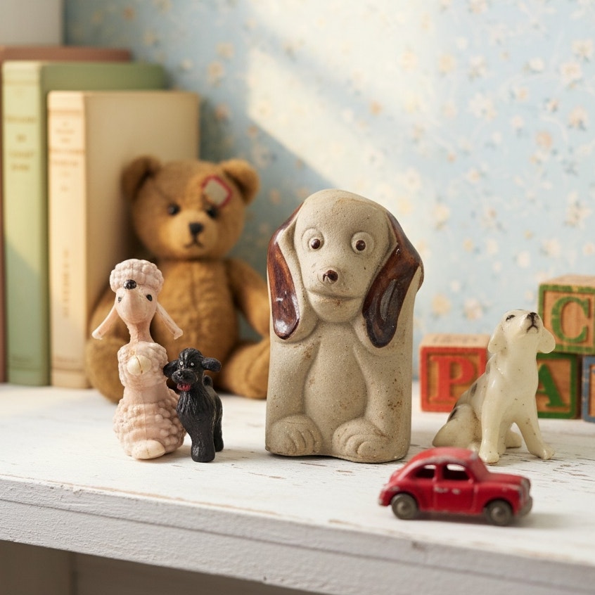 Vintage Ceramic Dog Figurines – Mid-Century Poodle, Spaniel & Dalmatian Collection