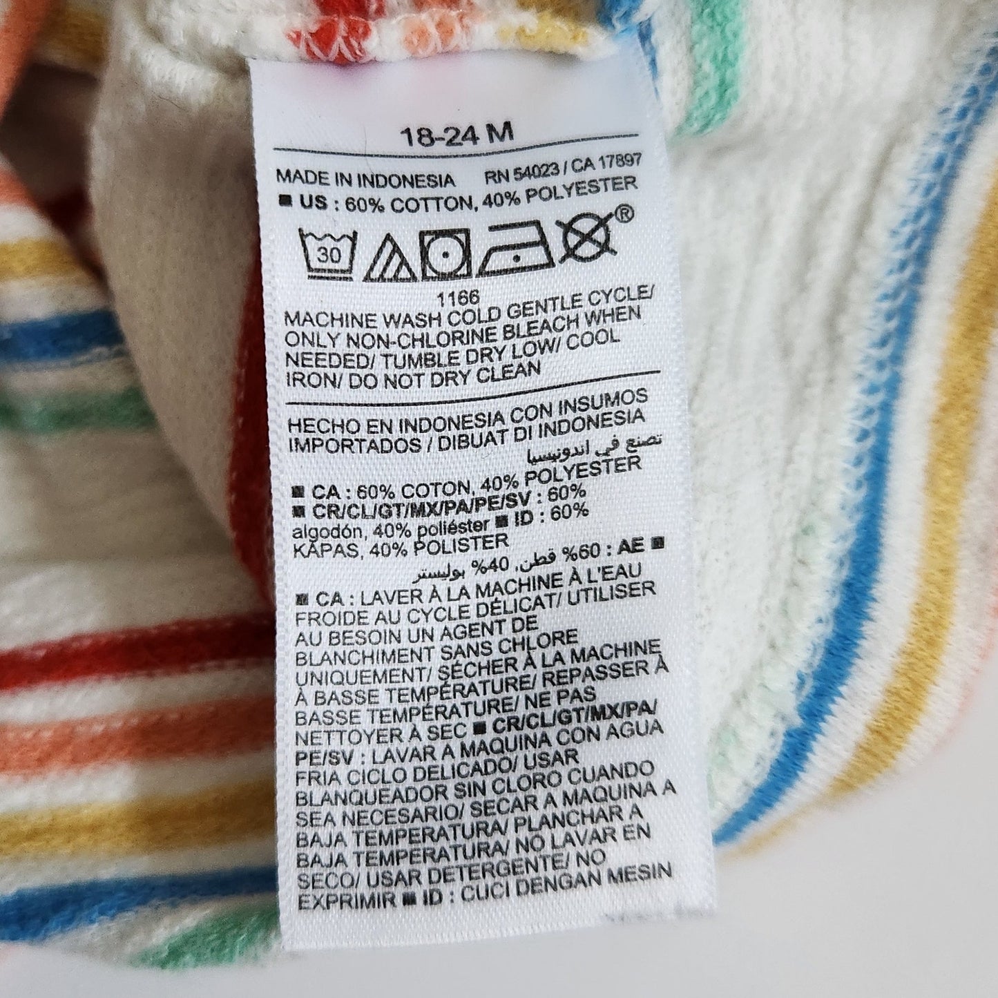 Toddler Outfit Old Navy Rainbow T-shirt & Oshkosh B'gosh Overalls Size 18-24 Mos