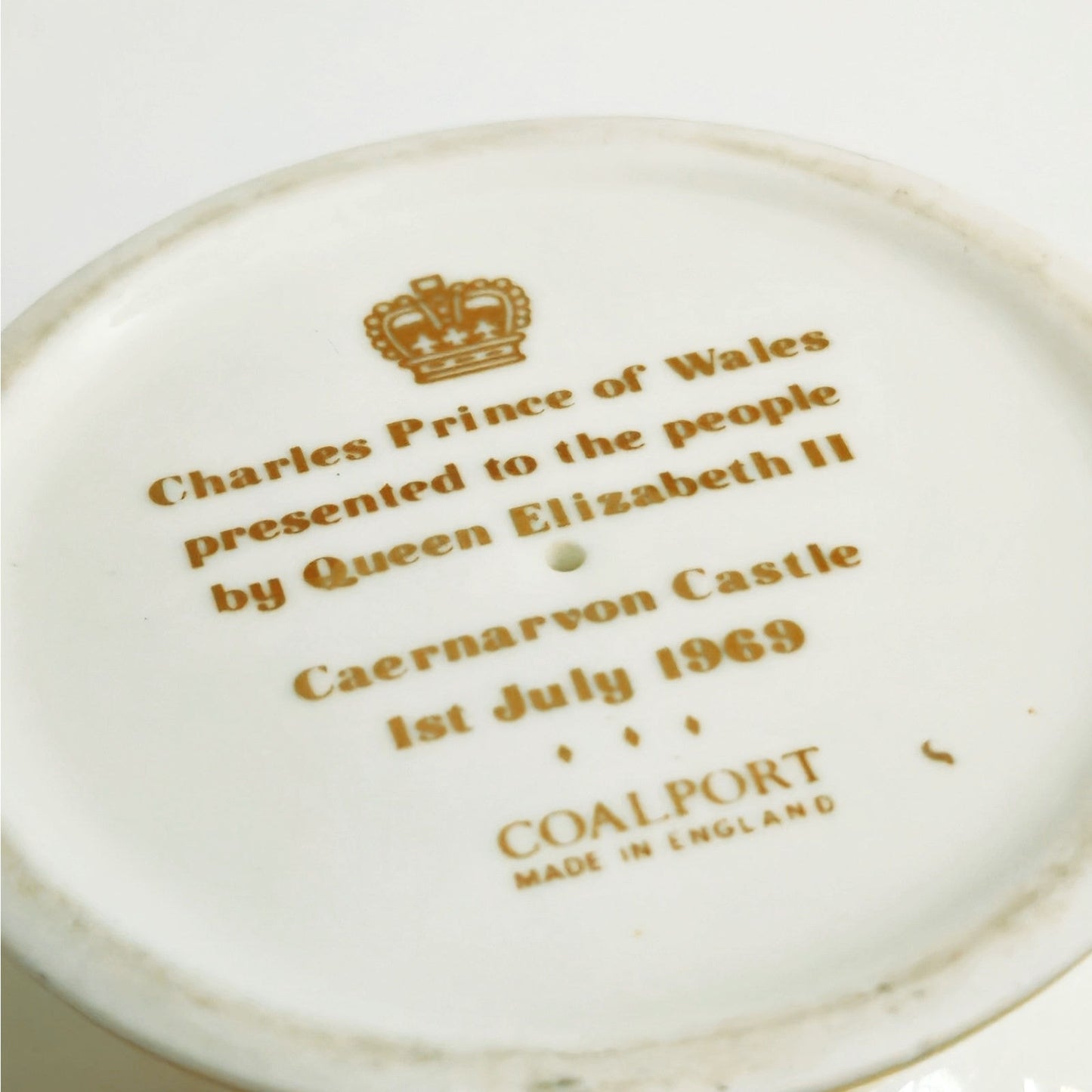 1969 Coalport Prince of Wales Commemorative Bone China Loving Goblet