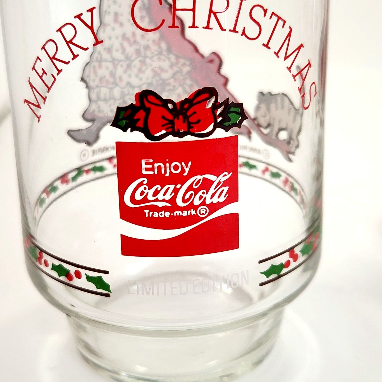 1981 Holly Hobbie Christmas Glasses – Limited Edition Coca-Cola Holiday Collection – Set of 3