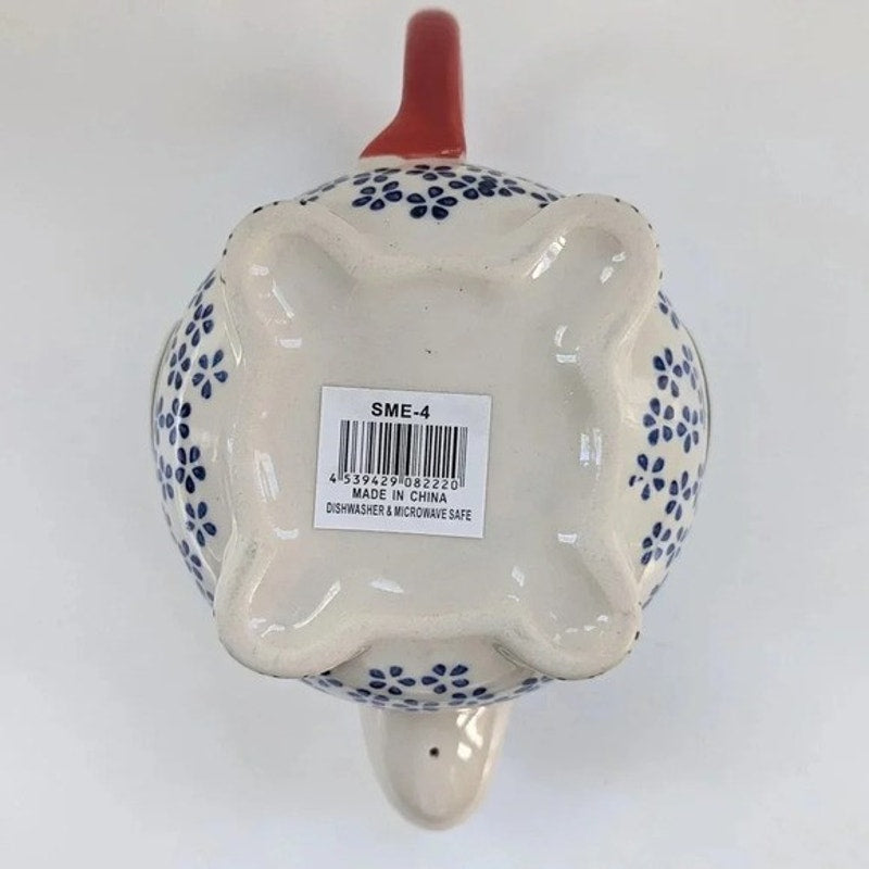 🐘 Yokohama Studio Japan Ceramic & Enamel Blue Floral Elephant Mug – Reproduction | Home