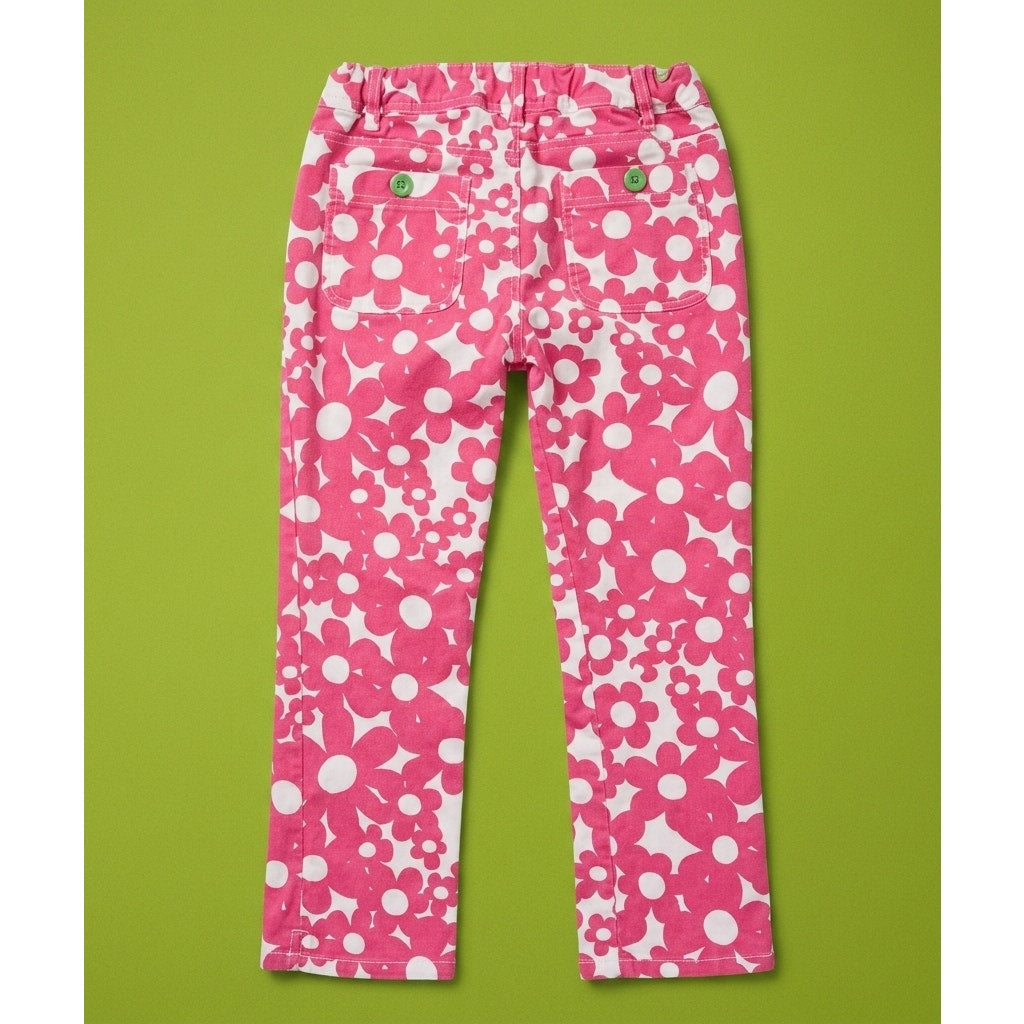 Mini Boden Vintage Pink Flower Power Pants | Girls Size 14Y