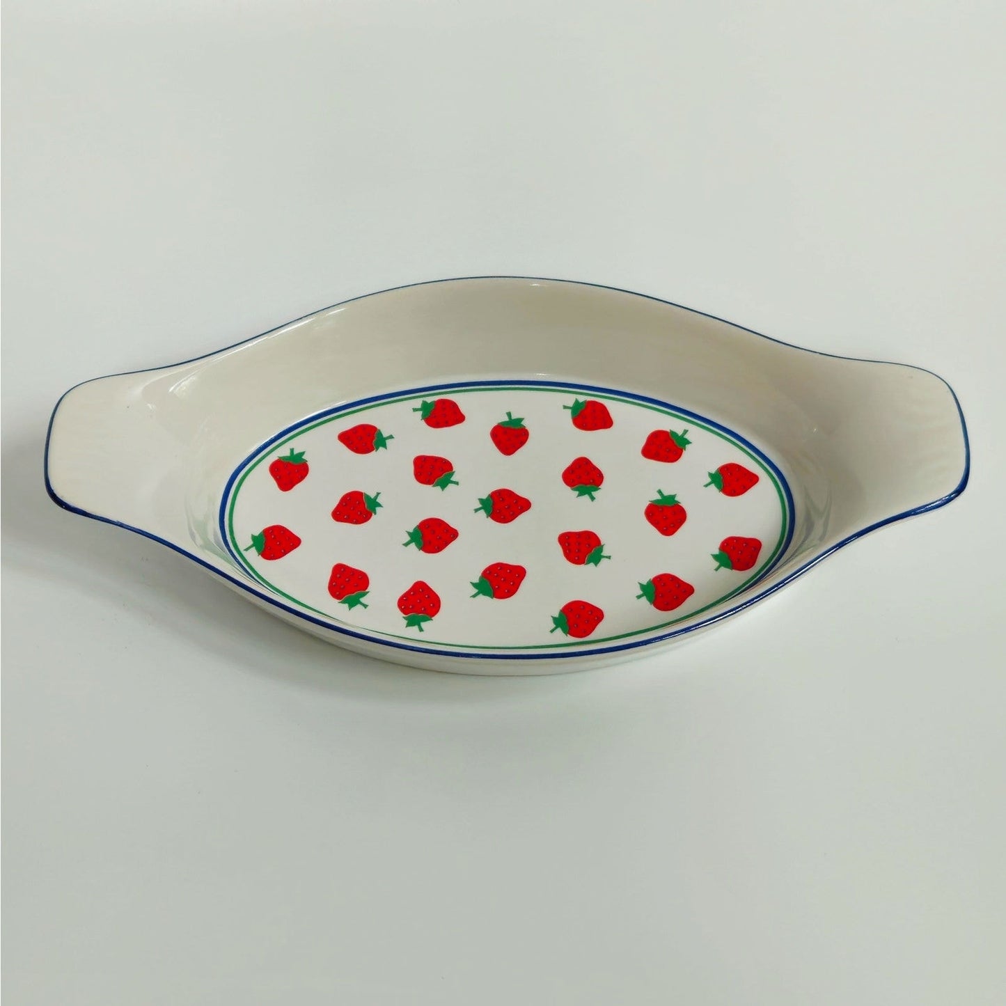 Vintage 1980s Strawberry Fields Ceramic Au Gratin Baker (Multiple Available)