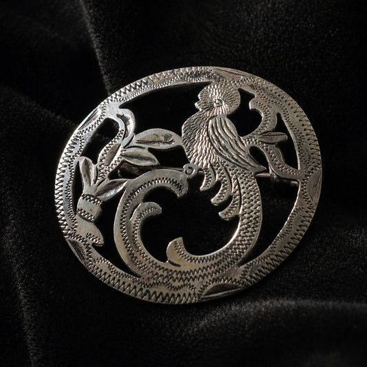 Vintage Guatemalan 900 Silver Bird Brooch