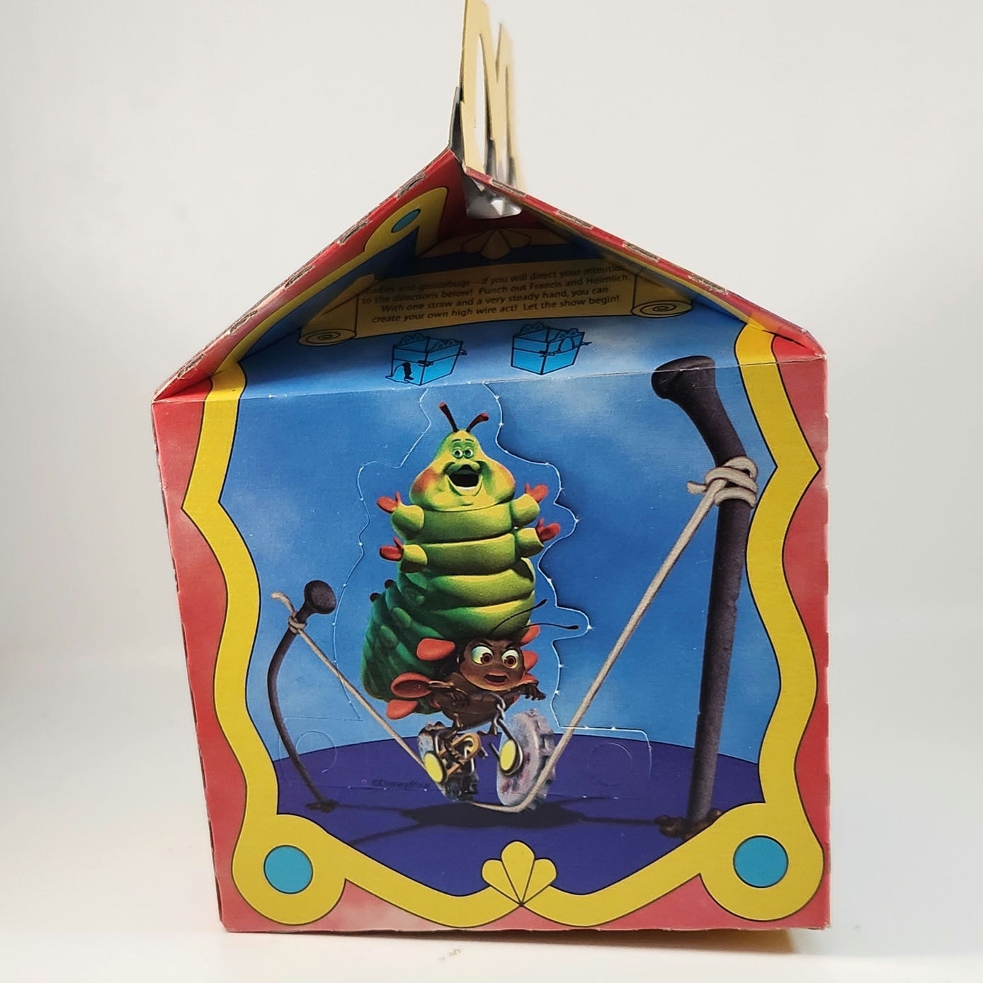 1998 McDonald’s Happy Meal Box – Disney Pixar A Bug’s Life Circus Theme