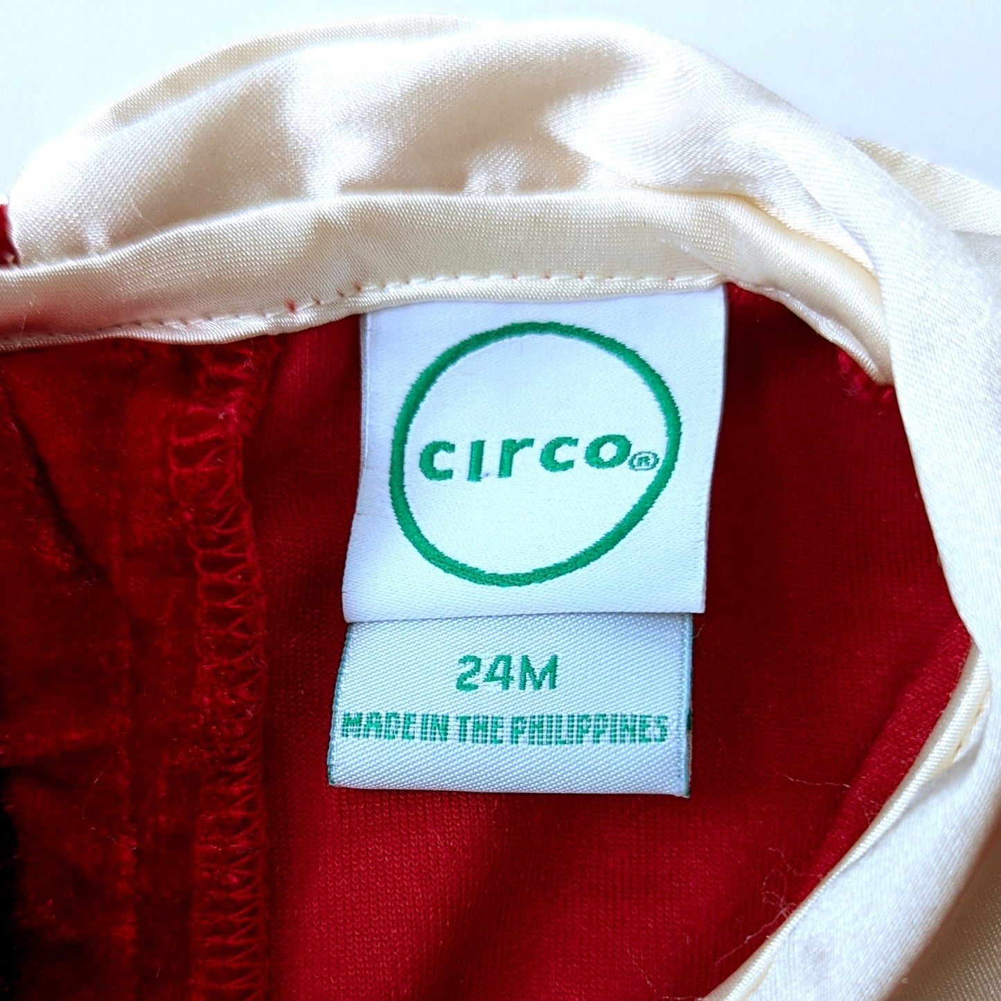 Y2K Red Velvet Christmas Holiday Dress | Faux Fur Cuffs | Baby Girls Size 24M