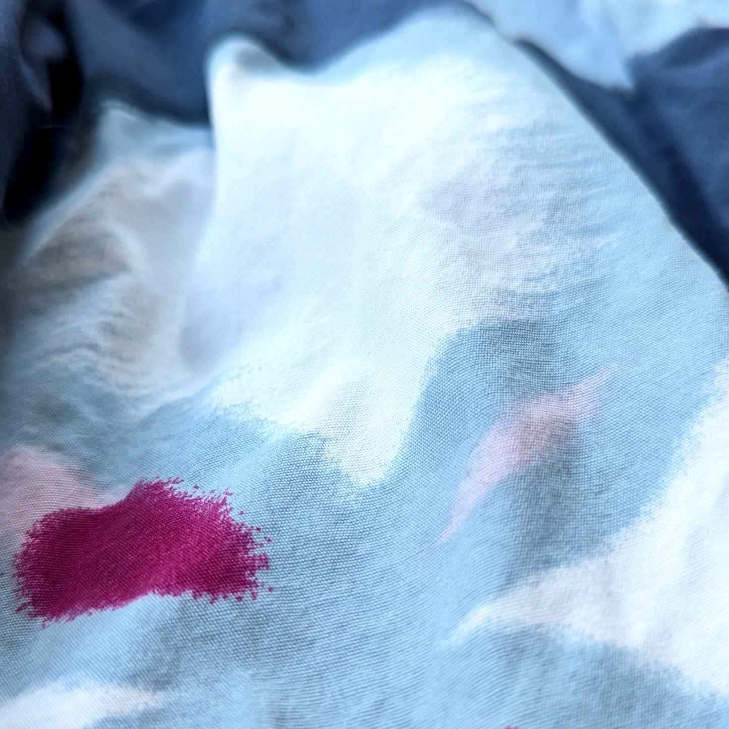 Tea Collection Chiyoku Smocked Dress | Blue Floral Long Sleeve Cotton Poplin | Girls Size 4