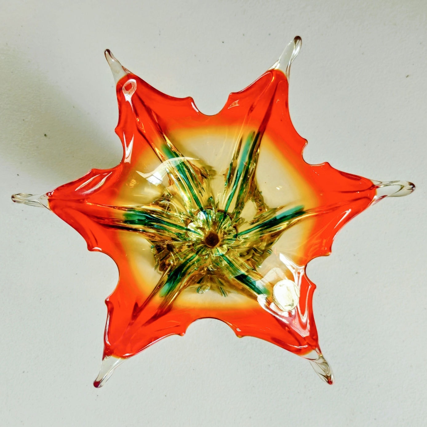1960s Murano Glass Starfish Centerpiece Bowl