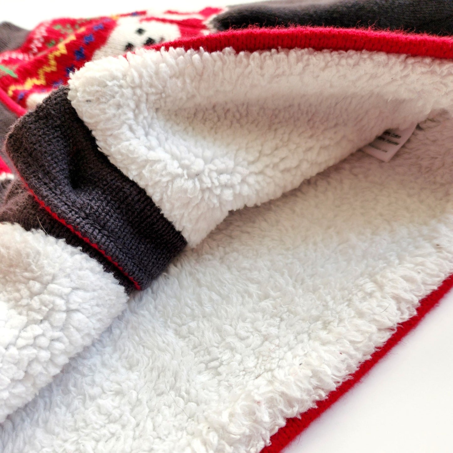 Polar Bear Sherpa Fair Isle Knit Hoodie | 12-18 months | 75 cm