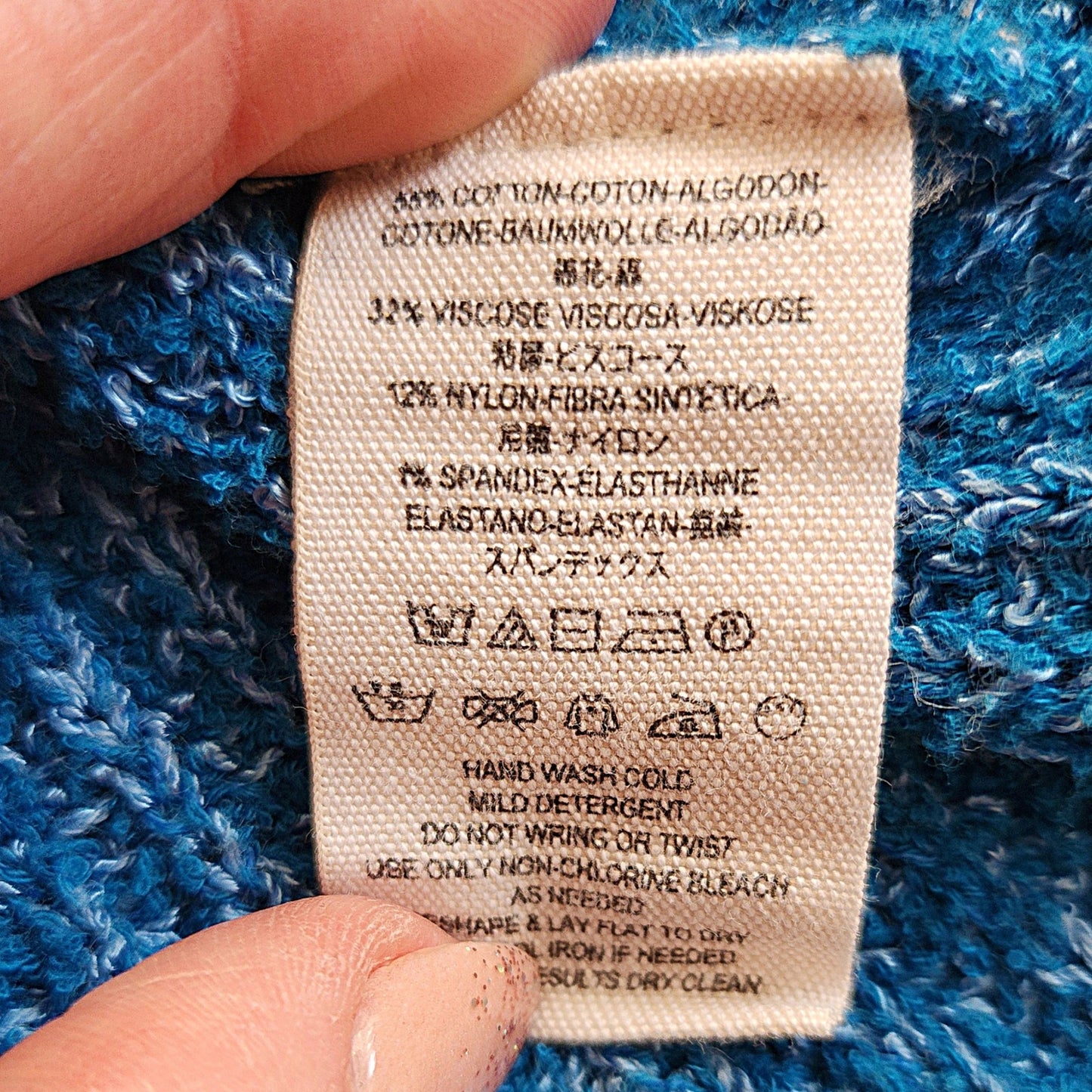 Edessa Pullover Knit Sweater Deep Sea Combo Blue | Women's M