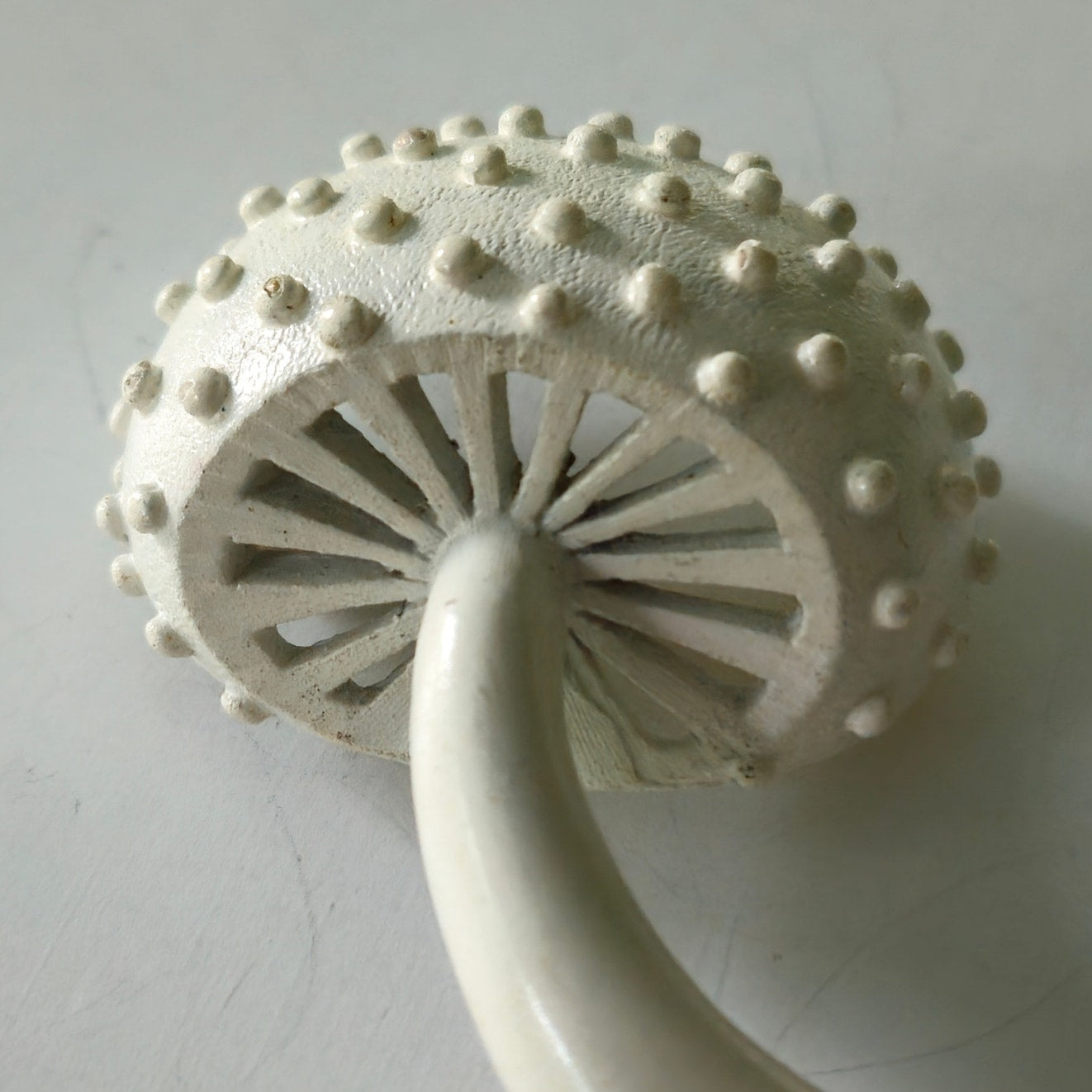 Vintage Monet White Mushroom Brooch