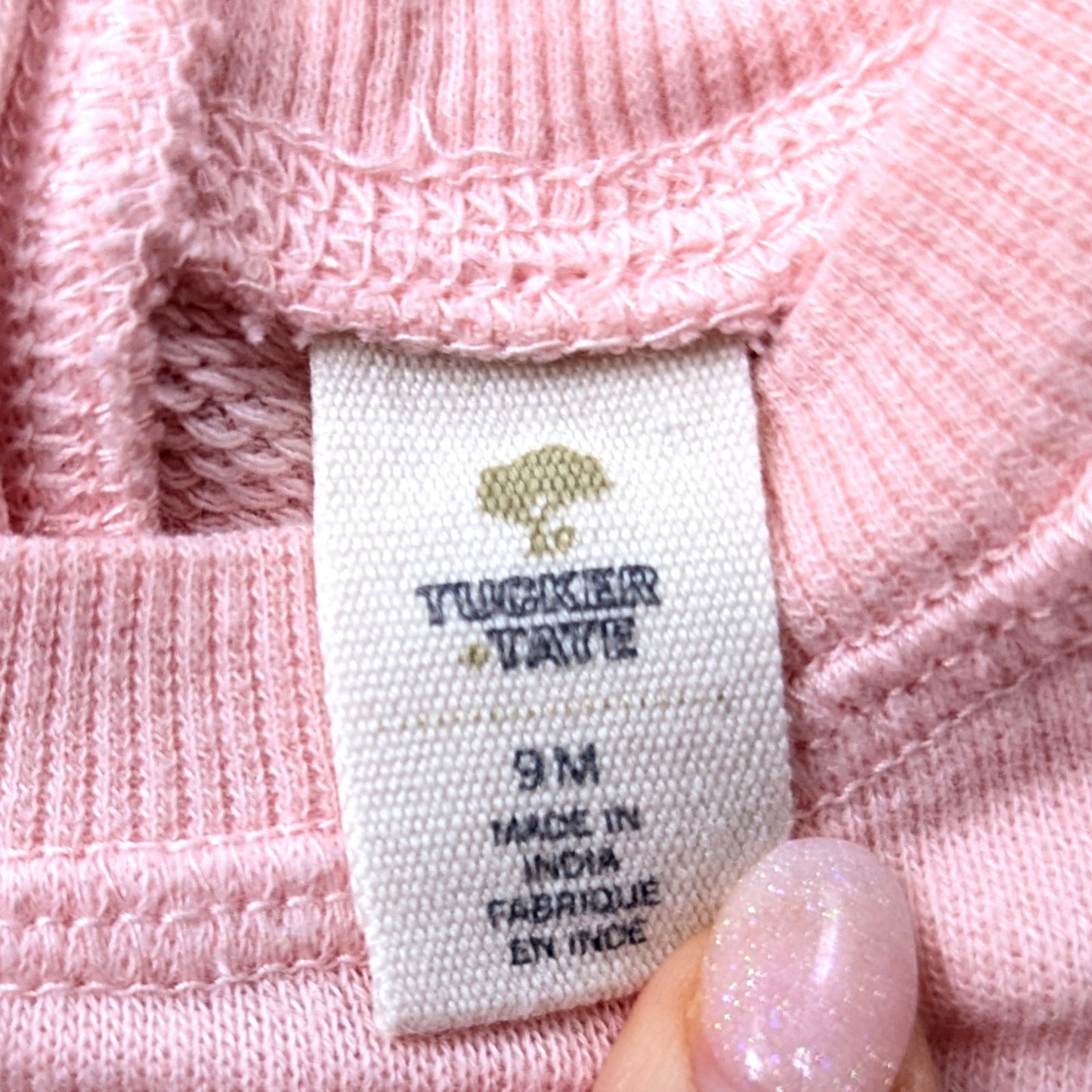 Tucker + Tate Pink with Silver Hearts Sweatshirt – Baby Girl Size 9 Months