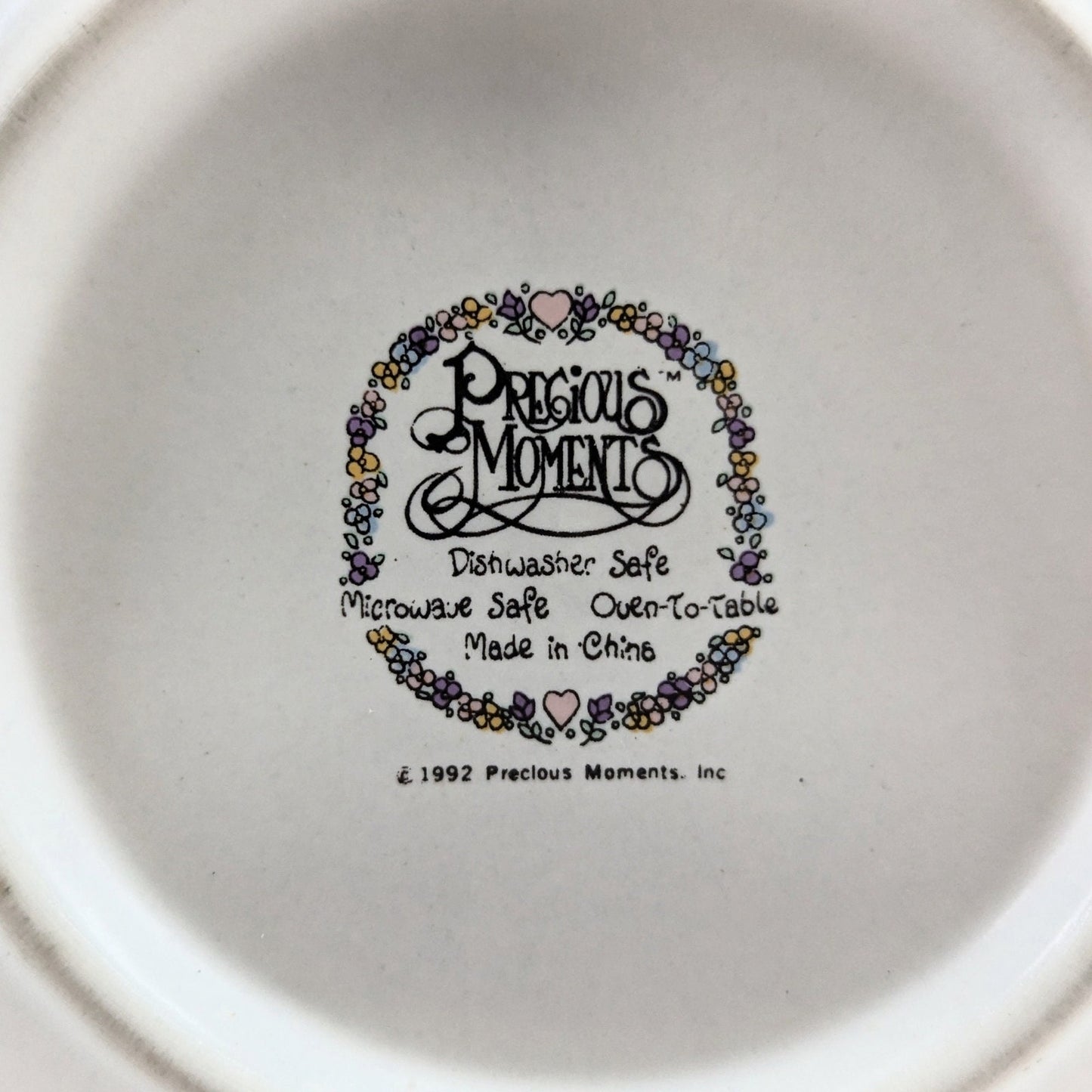 Vintage 1992 Precious Moments “Make a Joyful Noise” Bowls – 7” Wide Ceramic Collectible Home Tableware