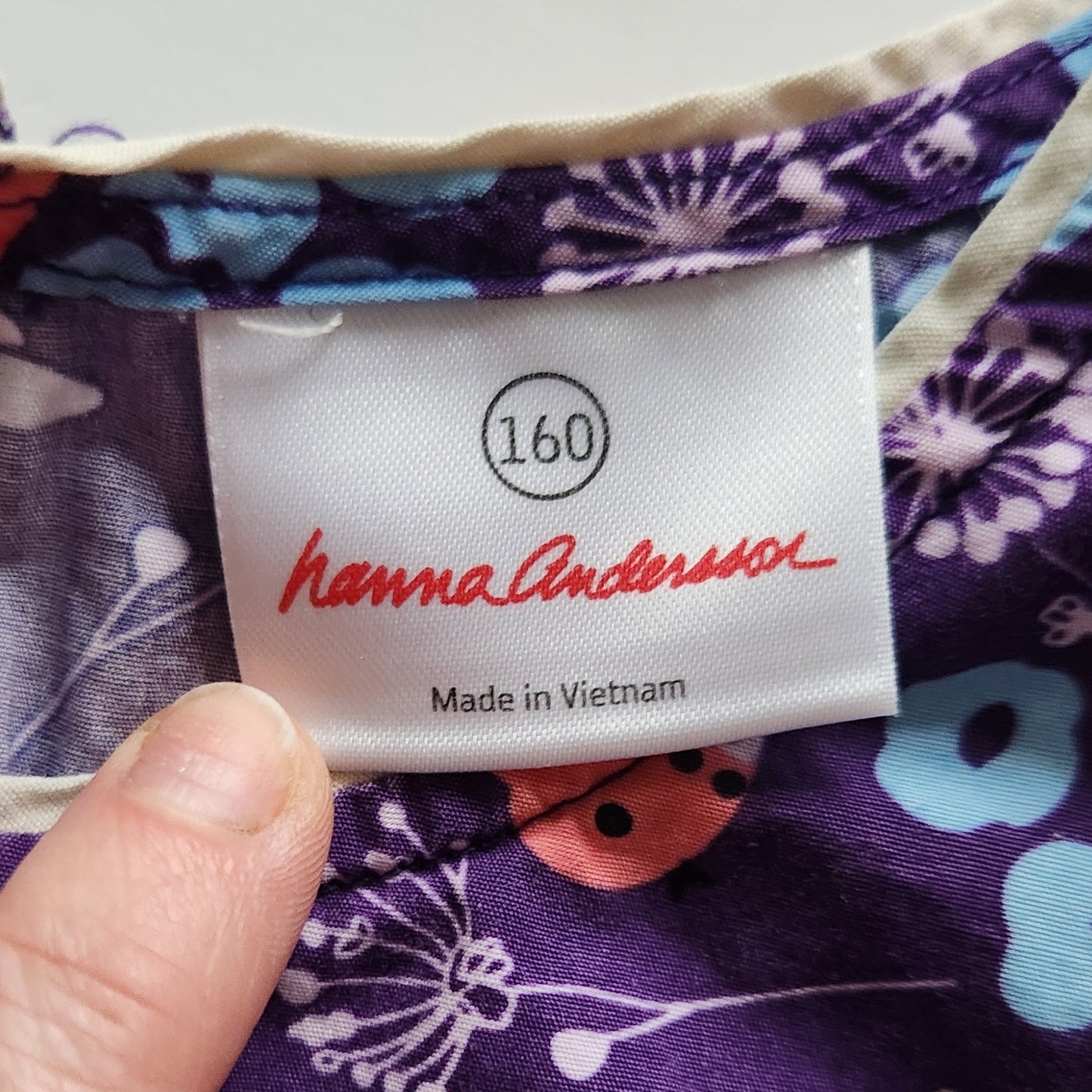 Hanna Andersson Purple & Pink Bird Print Tunic Blouse | Girls 14-16 / 160 cm