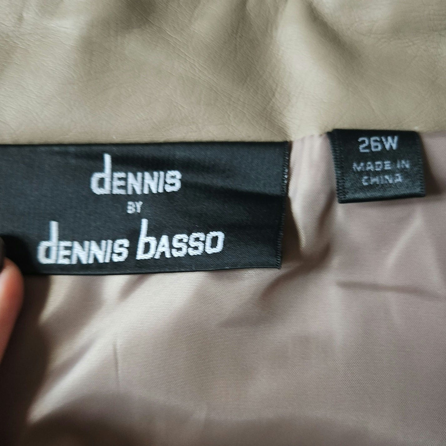 Faux Leather Pencil Skirt | Taupe | Women's 26W