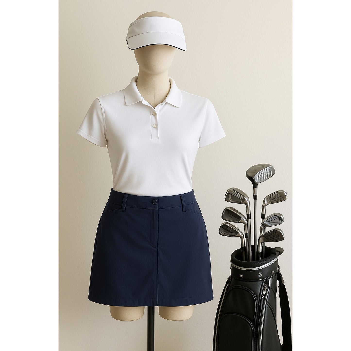 Eddie Bauer Women’s Athletic Golf Skort Navy Blue | Outdoor Hiking Tennis Skirt with Built-In Shorts UPF 50+ | Women's Size 16