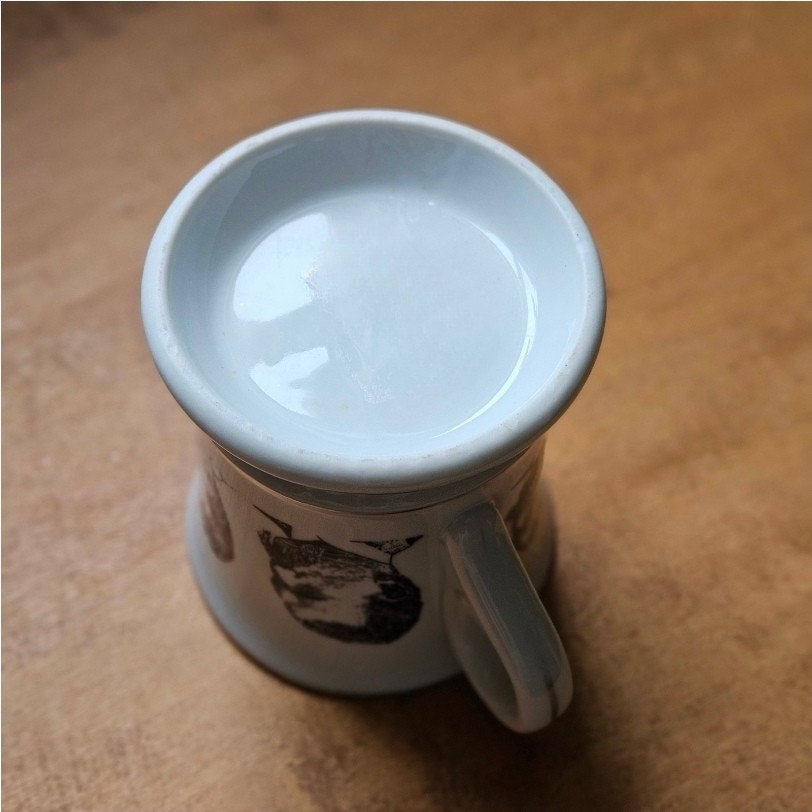 Vintage Mid-Century Viking Mustache Mug | 1960s–70s Pedestal Shaving Mug