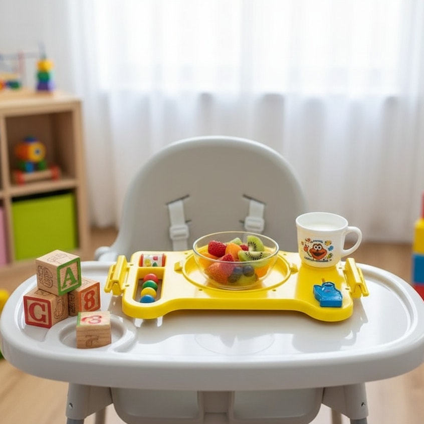 🧸 Vintage 1986 Sesame Street Reversible Activity Center & Food Tray by Muppets, Inc.