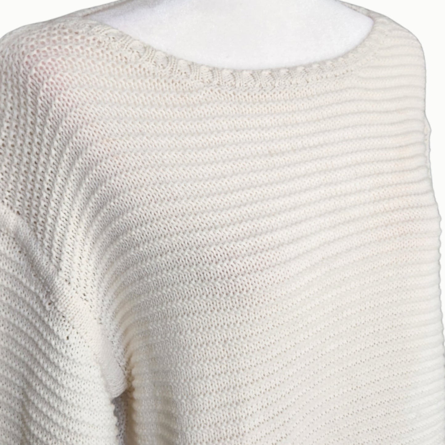 Cream Alpaca Blend Knit Sweater | Women's M | Made in Peru