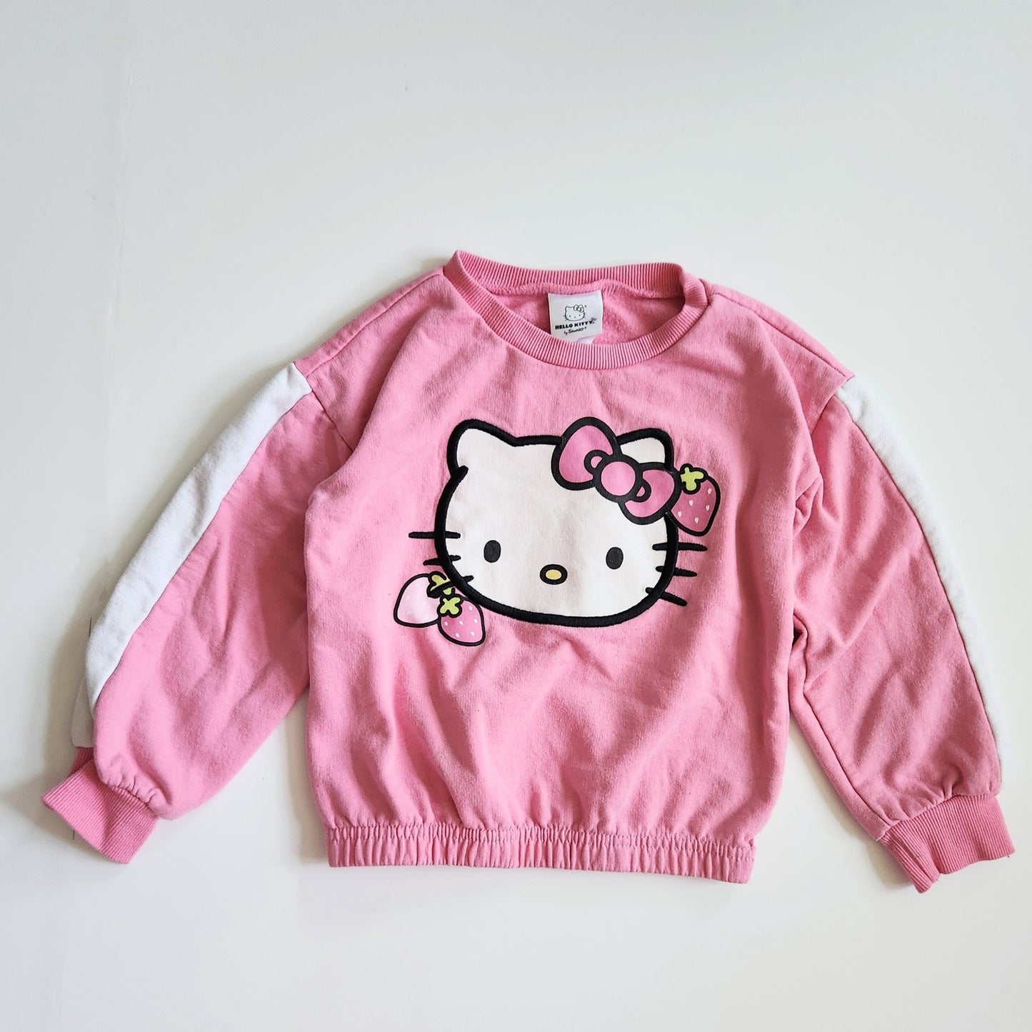 Hello Kitty by Sanrio Girls Pink Strawberry Sweatshirt Size 5