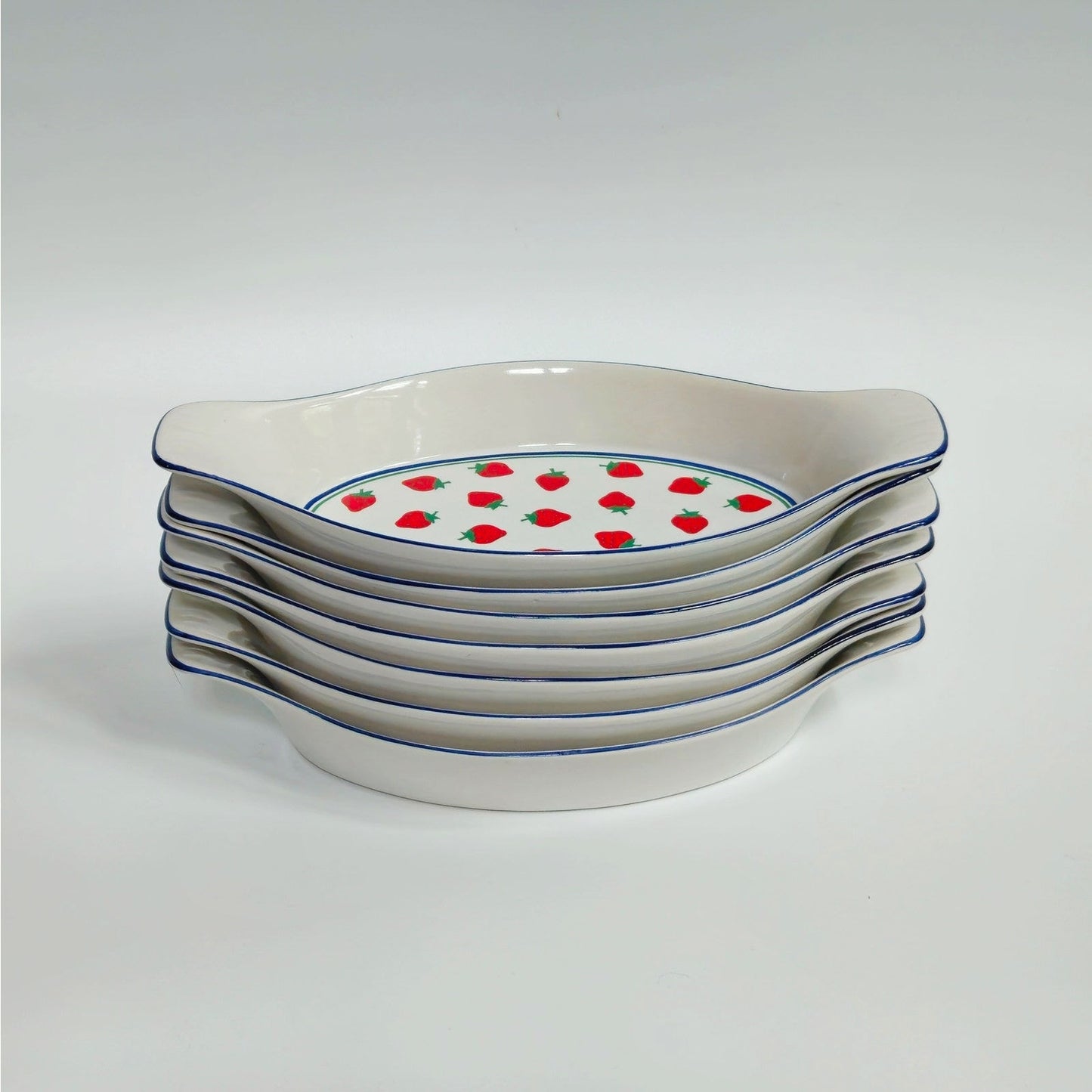 Vintage 1980s Strawberry Fields Ceramic Au Gratin Baker (Multiple Available)