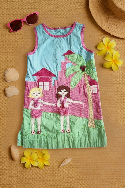 Lilly Pulitzer Rare Girls' Vintage 2004 Tropical Hula Dancers Dress Size 6